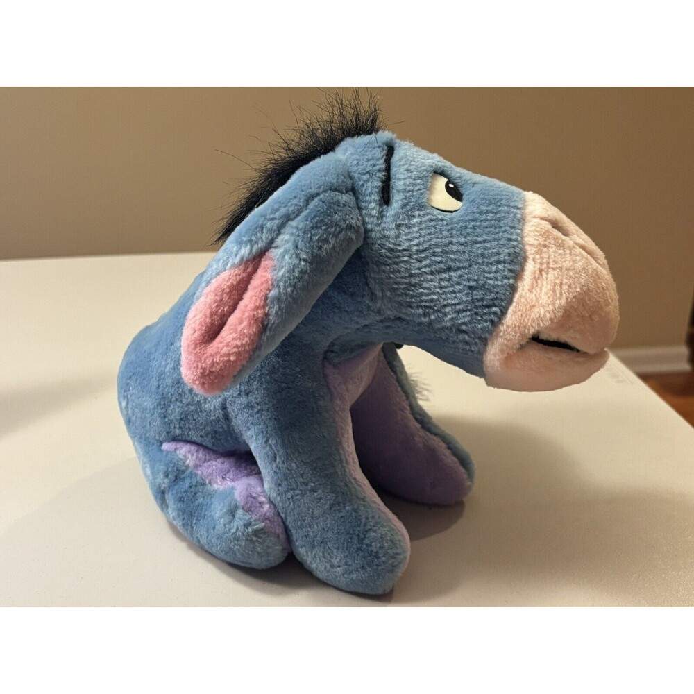 Vintage Disney Eeyore Sighing Stuffed Plush 1994 Mattel Tail Winnie the Pooh - Picture 3 of 8